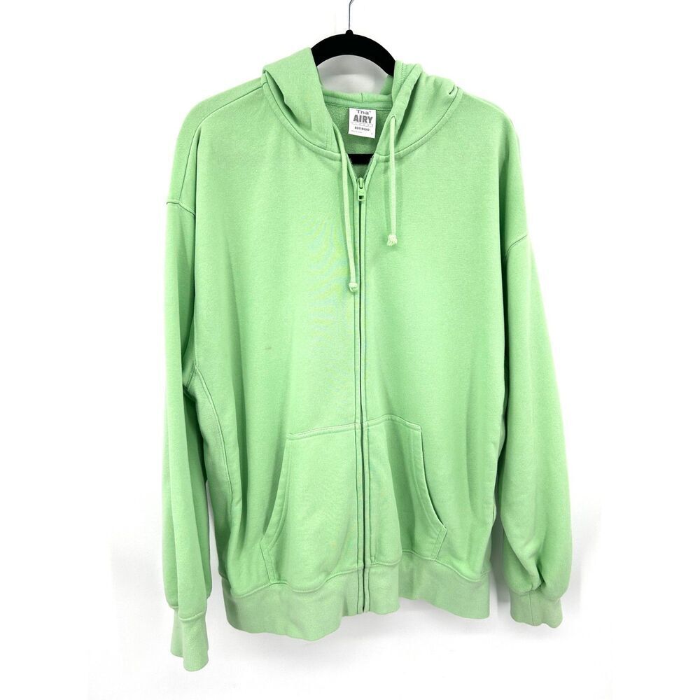 ARITZIA TNA Airy Boyfriend Oversized Full Zip Hoodie Sweatshirt Jacket Large